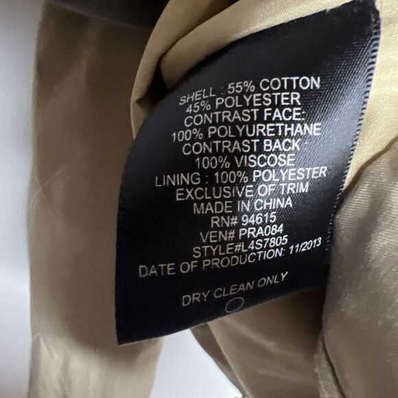 Sam Edelman Bomber Zipper Jacket Beige Tan Womens Size Large Quilted Y2K - Picture 13 of 14